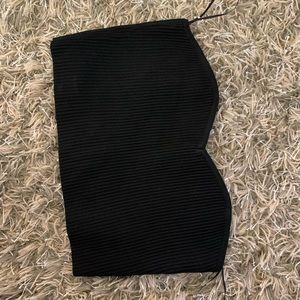 Ribbed crop tube top